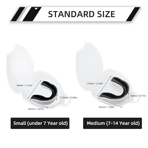 5 Pack Kids Youth Mouth Guard for Sports, Boys Girls Mouth Guard with Case, Child Teen Sports Mouthguard for Football Lacrosse Basketball Boxing Soccer Taekwondo MMA Karate thumbnail 3