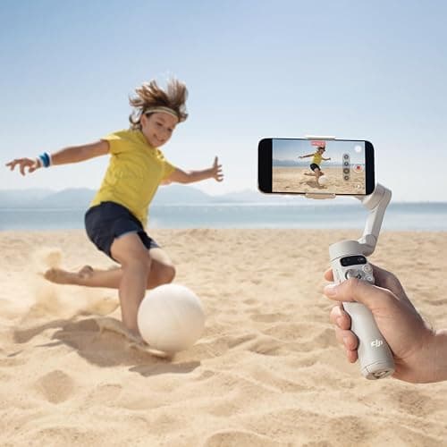 DJI Osmo Mobile 7 Gimbal-Stabilisator für iPhone, Android, integriertes Stativ, Ultraleicht, 3-Achsen-Smartphone-Gimbal, ActiveTrack 7.0, ShotGuides, EIN-klick-Bearbeitung, 10 Std. Nutzung thumbnail 10