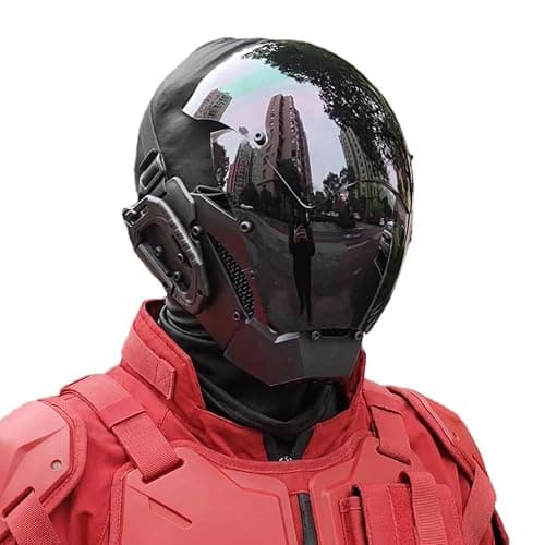 KYEDAY Punk Mask Cosplay for Men, Cosplay Halloween Mask Fit Party Music Festival Accessories - Image 1
