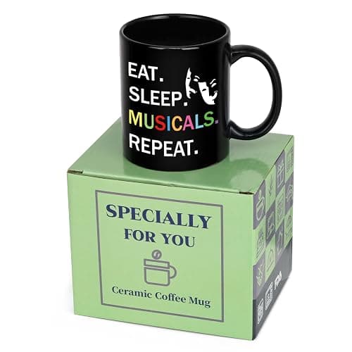 YHRJWN Theater Gifts, Broadway Gifts, Christmas Birthday Theater Day Gift for Theater Lovers, Teen Girls, Theatre Kids, Music Teacher, Actors, 11 Oz Black thumbnail 8