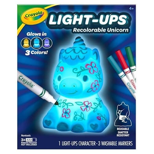 Crayola Light Ups - Unicorn, Reusable Holiday Craft, Glow In The Dark, Unicorn Gift for Kids, Decoration Craft, Toys & Gifts for Kids - Unicorn Figure thumbnail 3