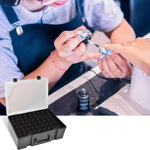 ALCYON Universal Nail Polish Holder & Organizer Contains 54 Bottles for Gellen, for Beetles, for Sally Hansen, for OPI, for Essie and Other Fingernail Polish (ONLY A CASE)-Black thumbnail 8