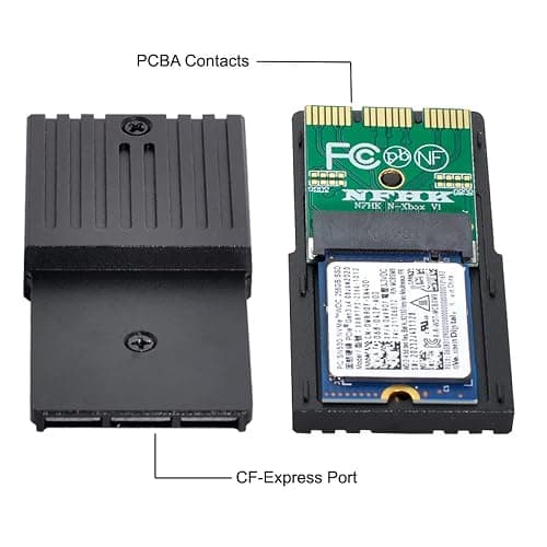 cablecc M.2 NVMe 2230 M-Key SSD to CF-Express Type-B Adapter for Xbox Series X&S CH SN530 SSD PCIe4.0 Expansion Memory Card (Black CFExpress to NVME only Work for CH SN530 SSD) thumbnail 3