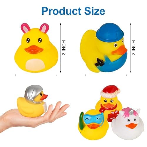 Audaisyly Rubber Ducks Bath Toy for Kids, Assortment Duckies for Jeep Ducking Pool Floater Ducky Bathtub Beach Toys, Party Favors Birthday thumbnail 3