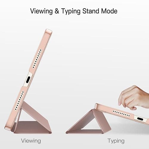 JETech Case for iPad mini (A17 Pro, 2024 Model, 7th Generation) / mini 6 (2021 Model, 6th Generation), Slim Stand Hard Back Shell Smart Cover with Auto Wake/Sleep (Rose Gold) thumbnail 5