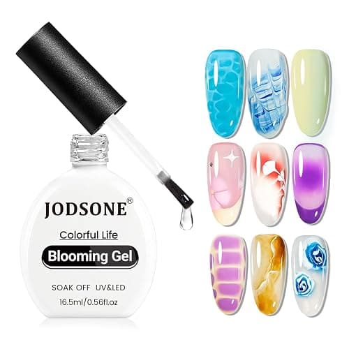 JODSONE 16.5ml Clear Blooming Gel Nail Polish for Spreading Effect Marble Natural Stone Watercolor Floral Print Nail Painting and Can Be Easily Used Suitable for DIY Nail Art - Image 1