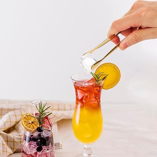 8PCS Gold Mini Metal Tongs,4.3"/11cm,Stainless Steel 304,for Ice Cube,Sugar | Kitchen Accessories for Serving Food, Salad, Toaster, Desserts thumbnail 6