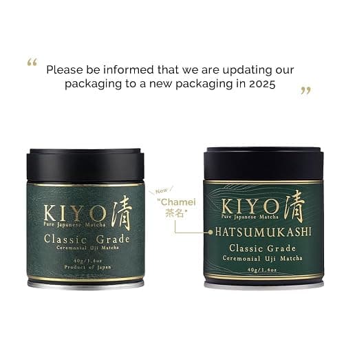 Kiyo Matcha Classic Grade Hatsumukashi Ceremonial Uji Matcha - Pure Japanese First Harvest Ceremonial Grade Matcha Green Tea Powder from Uji, Japan (40g/1.41oz) thumbnail 2
