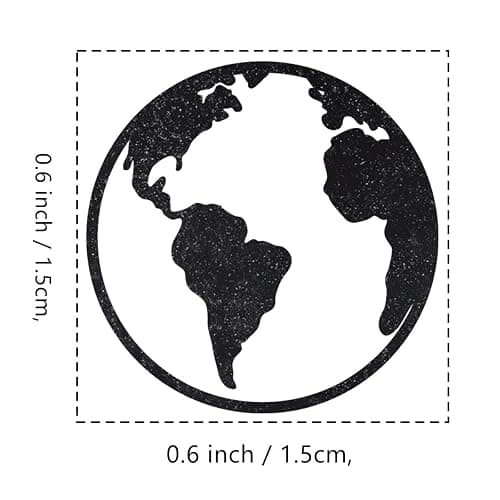 Earth Planet Rubber Stamp, 3/5 Inch Small Mini Stamp for Scrapbooking Card Making Planner thumbnail 2