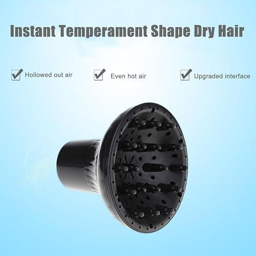 Universals Hair Diffuser, Hair Dryer Diffuser Attachment For Curly And Natural Wavy Hair, Professional Blow Dryer Diffuser For Hairdryer, Frizz Frees Hair Drying thumbnail 5