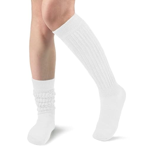 Witwot Slouch Socks Women Knit Knee High Boot Long Tube Scrunch Sock for Woman - Image 1