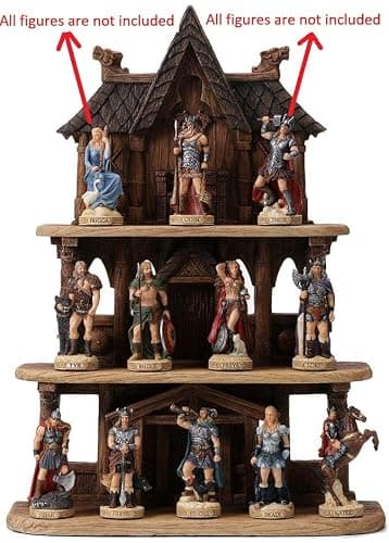 Veronese Design 16 Inch Nordic God Viking Temple Display Stand Polyresin Hand Painted Sculpture Decoration thumbnail 4