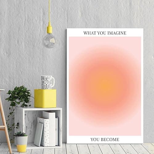 Colorful Abstract Aura Posters for Room Aesthetic 3 Piece Aura Gradient Spiritual Affirmation Canvas Wall Art Positive Energy Painting Danish Pastel Room Wall Decor for Bedroom Yoga 12x16in Unframed thumbnail 4
