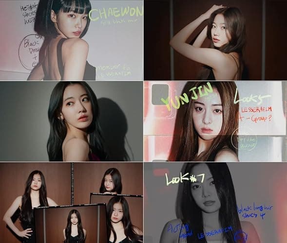 LE SSERAFIM FEARLESS 1st Mini Album Vol.1 BLACK PETROL Version CD+112p Booklet+1p PhotoCard+1p PostCard+1ea Sticker+1p Transfer Paper+Tracking Sealed thumbnail 9