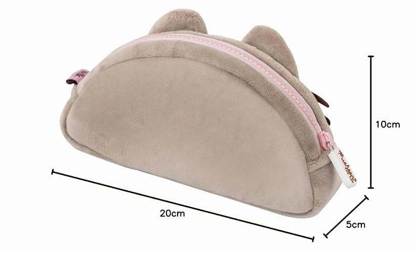 Grupo Erik Pusheen Astuccio in Peluche | Kawaii Gadget | Astuccio Scuola Portapenne, Chiusura Zip, Grafiche Ricamate, Cancelleria, Back to School, 20 x 9 x 5 cm thumbnail 3