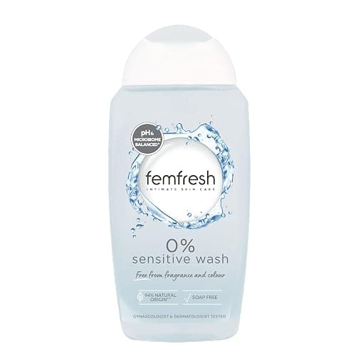 Femfresh 0% Sensitive Intimate Wash, Feminine Hygiene Shower & Bath Gel Cleanser, pH Balanced, Soap & Fragrance Free Feminine Wash, Vegan Formula with Lotus Flower Extract, 250ml - Image 1
