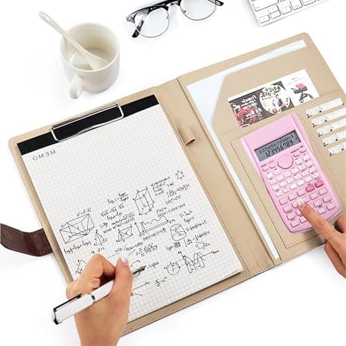 Tiiyee Scientific Calculator, 12 Digit 240 Functions Scientific Math Calculator Desktop with Sliding Hard Cover for Middle and High School Supplies Students Teachers College Business(Sakura Pink) thumbnail 3