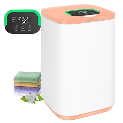EYDMTE Towel Warmer for Bathroom, 23L Large Capacity, Creamy Orange | Towel Heater with LED Display, 3 Heating Modes, 20/40/60 Min, Auto Shut Off, Child Lock, Fits 2 Oversized Towels for Family - Image 1
