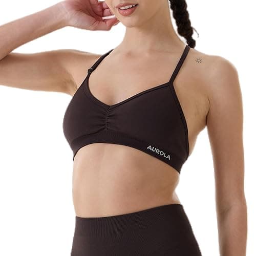 AUROLA Mercury Workout Sports Bras Women Athletic Removable Padded Backless Strapy Minimal Crop Top thumbnail 3