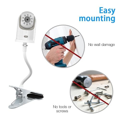 Baby Monitor Mount, Universal Baby Camera Holder Baby Camera Stand for Crib Nursery, Compatible with Infant Optics DXR-8 and DXR-8 PRO thumbnail 5