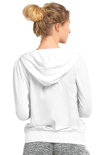 Sofra Women's Thin Cotton Zip Up Hoodie Jacket thumbnail 2