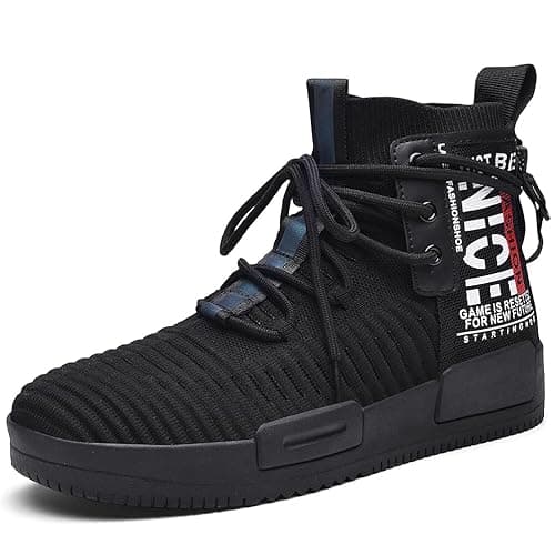 RUNMAXX Mens Fashion Walking Lace Up High Top Shoes Stylish Running Athletic Casual Sneaker thumbnail 6