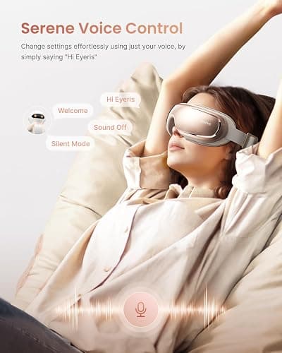 RENPHO Eyeris 3 Eye Massager with Heat and Cooling, Christmas Birthday Gifts for Women Mom Her Girls, Heated Eye Sleep Mask with Voice Control for Migraines, Reduce Dry Eyes, Temple Stye Eye Care thumbnail 3