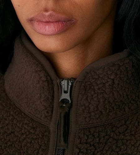 Yozazzy Fleece Jackets Women Causal Long Sleeve Sherpa Jacket Warm Ziper Fuzzy Coat Sweatshirts Trendy with Pockets thumbnail 6