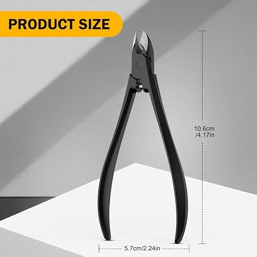 BEZOX Cuticle Cutters for Nails - Precision Half Jaw Cuticle Clippers, Stainless Steel Cuticle Trimmer for Manicure and Pedicure, Professional Cuticle Remover Tool - Black thumbnail 2