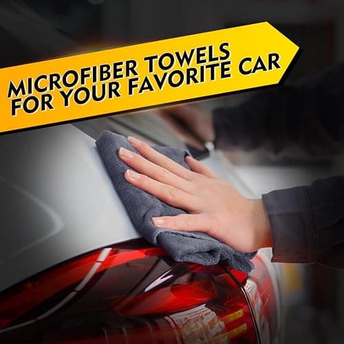 HOMEXCEL Microfiber Cleaning Cloth 12 Pack, 12.5 x 12.5 inch Microfiber Towels for Cars, Ultra Absorbent Washing Cloth, Lint Free Streak Free Cleaning Rags for Car, Kitchen, and Window (Grey) thumbnail 4