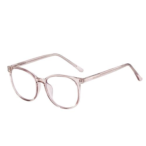 FONHCOO Blue Light Blocking Glasses Fashion Round TR90 Frame Transparent Eyewear Anti UV Computer Glasses for Women Men thumbnail 2