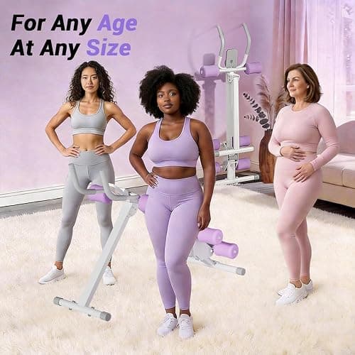 CURSOR FITNESS Ab Machine for Home, 440LB Capacity Ab Trainer Machine, Foldable Ab Workout Equipment with Phone Holder & Counter thumbnail 9