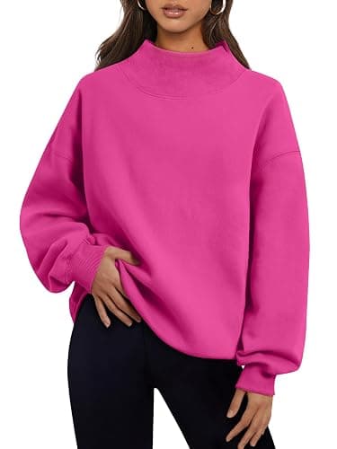 Trendy Queen Womens Oversized Sweatshirts Turtleneck Pullover Long Sleeve Hoodies Tops Fall Fashion Outfits 2025 Clothes - Image 1