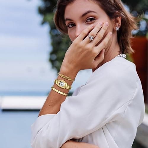 CHEETAH Women’s Gold Bangle Watch and Bracelet Set thumbnail 4