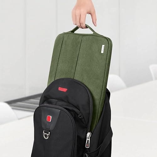 Voova Laptop Sleeve Carrying Case 14 15 Inch Compatible with MacBook Air 15 M2/M3/M4 2022-2025, MacBook Pro 15, Hp Chromebook 14, Waterproof Slim Computer Cover Bag,Army Green thumbnail 6