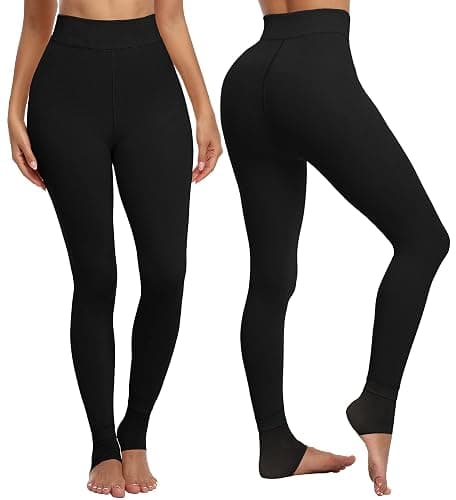 CHRLEISURE Women's Fleece Lined Tights - Fake Sheer Warm Pantyhose Thick Winter Leggings thumbnail 3