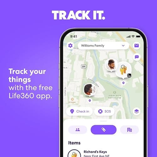 Tile by Life360 Mate - Bluetooth Tracker, Keys Finder and Item Locator for Keys, Bags and More. Phone Finder. Both iOS and Android Compatible. 1-Pack (Pink Punch) thumbnail 5