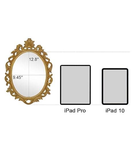 SIMON'S SHOP Gold Vintage Mirror for Wall, Antique Oval Mirrors for Bedroom Living Room, 18 x 13 inches thumbnail 7