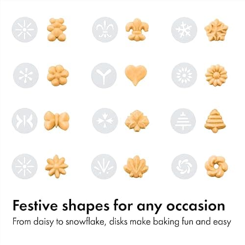 OXO Good Grips 14-Piece Cookie Press Set, Cookie Press with 12 Stainless Steel Disks and Storage Case, Holiday Baking and Everyday Treats, Essential Baking Supplies thumbnail 8