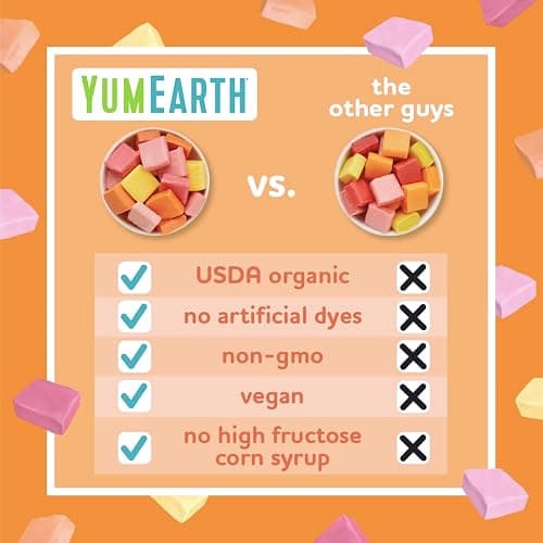 YumEarth Organic Chewys Fruit Flavored Candy Chews - Allergy Friendly, Gluten Free, Non-GMO, Vegan, No Artificial Dyes - Assorted Flavors, 7.5 oz. thumbnail 5
