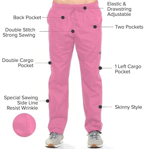 Dagacci light pink scrub set thumbnail 6