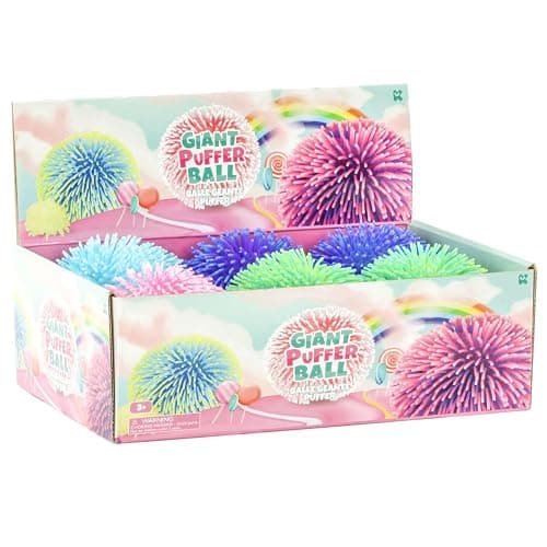 Keycraft Giant Puffer Ball – Large Squishy Sensory Fidget Toy for Kids & Adults, Stress Relief Squeeze Ball with Soft Spiky Texture, Random Colour – Fun Party Gift 16cm (Pack of 2) thumbnail 7