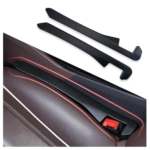 IHOTDER 2PCS Car Seat Gap Filler - Car Seat Gap Filler Organizer for Holding Phone,Key,Purse - Universal Car Gap Filler Fits Car Truck SUV Car Interior Accessories (Black/2PCS)… - Image 1