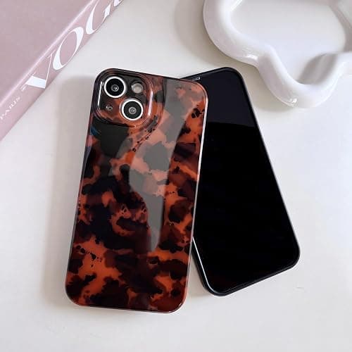 AMART for iPhone 14 Case Cute, Leopard Tortoise Shell Animal Print Phone Case Shockproof Bumper Women Girls Cool Protective iPhone Case for iPhone 14 (6.1 inch) ONLY thumbnail 6