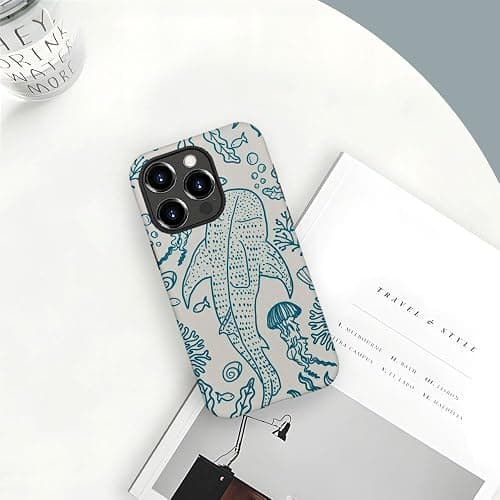 Generic Case for iPhone 15 Pro - [Drop Protection Phone Cover] - Hybrid Case for Girl Women - Shark Whale Coral Reef - Shark Whale Coral Reef - iPhone 15 Pro thumbnail 7