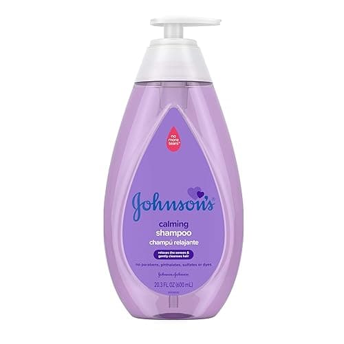 Johnson's Baby Calming Shampoo with Soothing NaturalCalm Scent, No More Tears Baby Hair Shampoo, Free of Parabens, Sulfates & Dyes, Baby Bath Essential, Hypoallergenic, 20.3 fl. oz