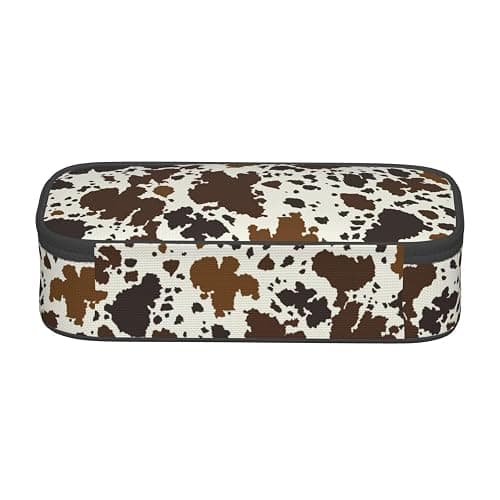 GVGOAGL Brown Cow Print Pencil Case Organizer Big Capacity Pencil Pouch Stationery With Zipper School Supplies Pencil Bag For Girls Boys Office, j56tsd thumbnail 5