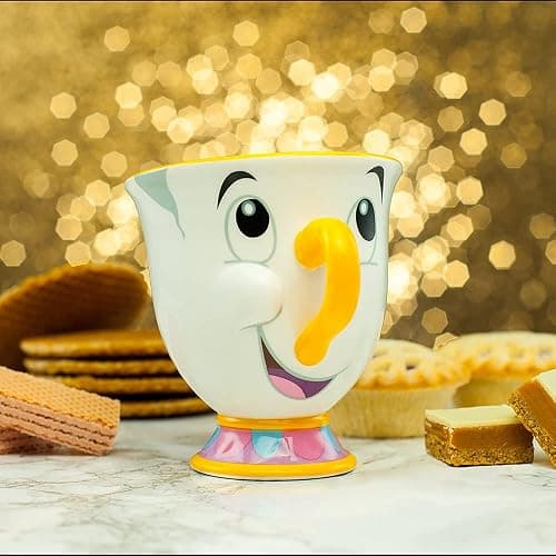 Tazza Chip La Bella e la Bestia Dipinta a Mano, Aggiungi al Set da Tè o alla Collezione Disney thumbnail 2