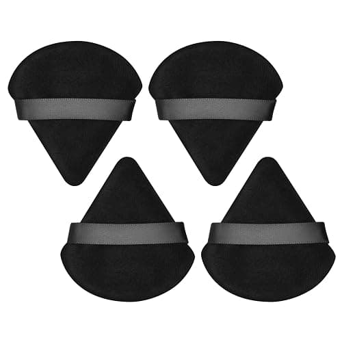 Ainiv Dreieck Makeup Puderquaste, 4 Stück Gesicht Schwämmchen Powder Puff, Waschbar Wiederverwendbar Makeup Sponge, Nass Trocken Make up Werkzeug für Loses Puder oder Foundation Rouge thumbnail 9