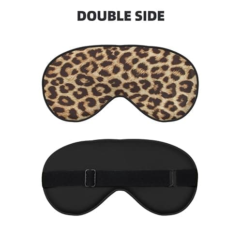 Leopard Print Sleep Mask for Women Men, Soft and Comfortable Eye Mask with Adjustable Strap for Travel Yoga Nap Sleeping thumbnail 2